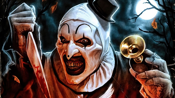 Terrifier 2 Art the Clown with Knife and Horn