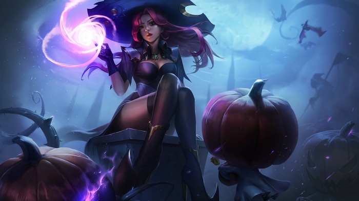 Miss Fortune Witch Halloween 4K