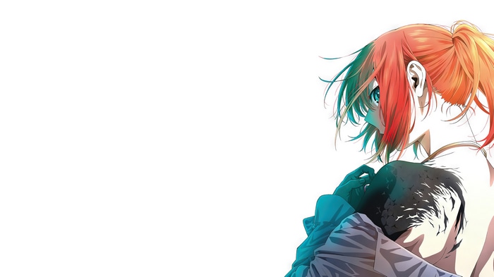 Anime girl with orange hair and blue eyes
