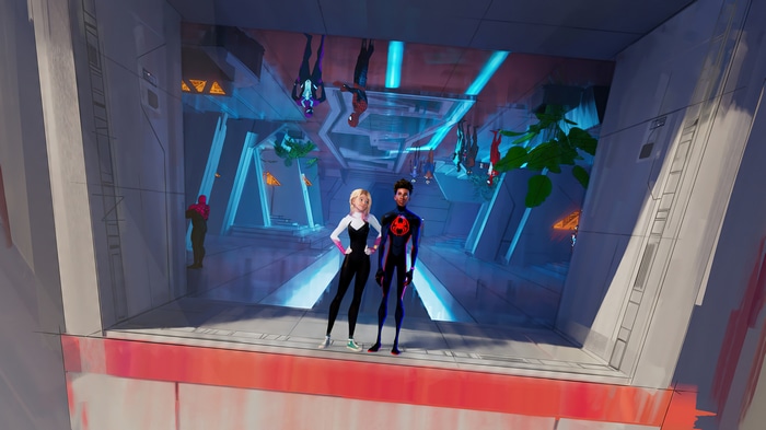 Miles Morales and Gwen Stacy in Spider-Man: Across the Spider-Verse 4K