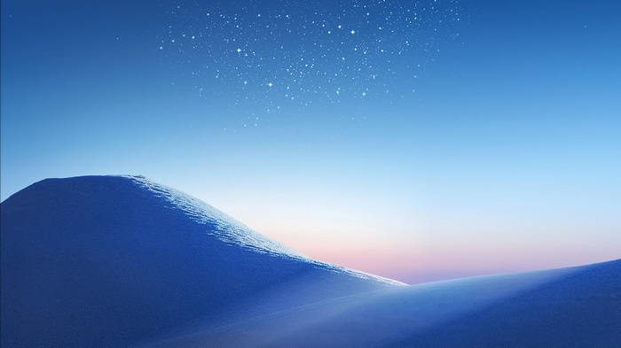 Snowy Hills Under a Starry Sky 4K