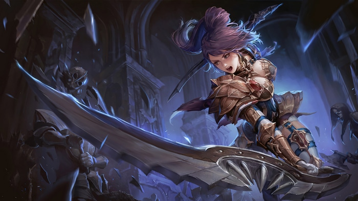 Fantasy Assassin Girl with Large Sword
