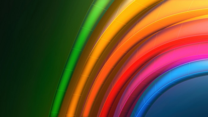 Abstract Colorful Rainbow Arcs 4K