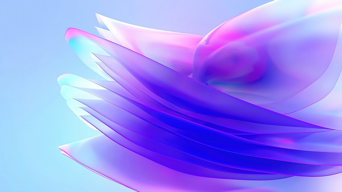 Abstract 4K Technology with Purple and Pink Flowing Shapes