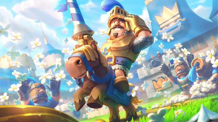 Clash Royale Knight on Horse with Flowers