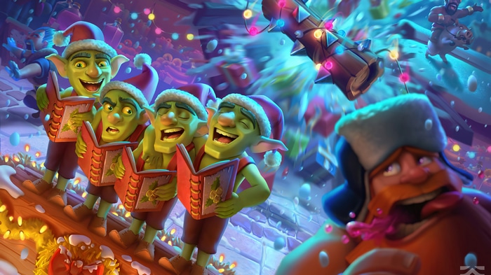 Clash Royale Goblins Singing Christmas Carols 4K