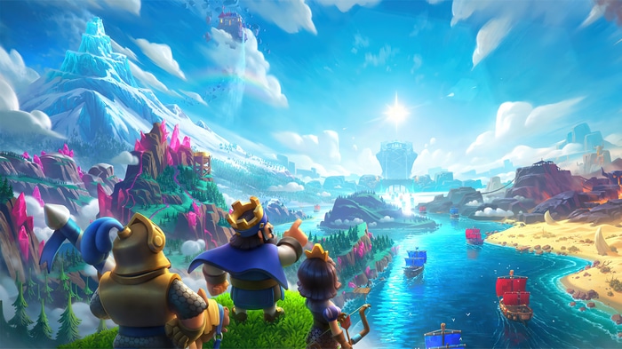 Clash Royale 4K Landscape with Kings and Princess