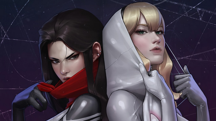 Silk and Spider-Gwen in Marvel Comics 4K