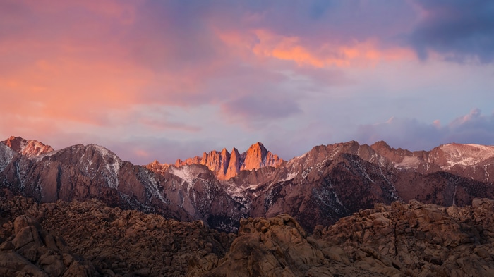 Mountain Scenery at Sunrise 4K