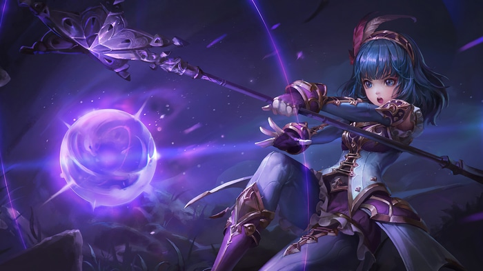 Fantasy Girl Mage with Staff and Magic Orb 4K