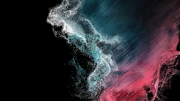 Abstract particles in teal and pink 4K