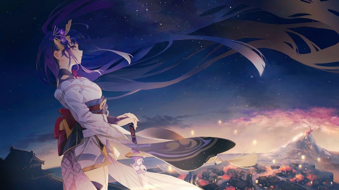 Raiden Shogun from Genshin Impact in 4K