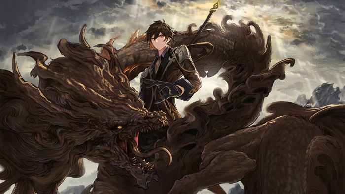 Genshin Impact Zhongli with Dragon 4K