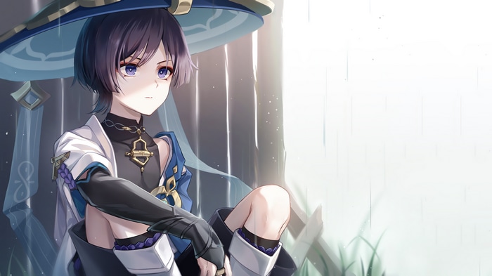 Genshin Impact Wanderer in the rain