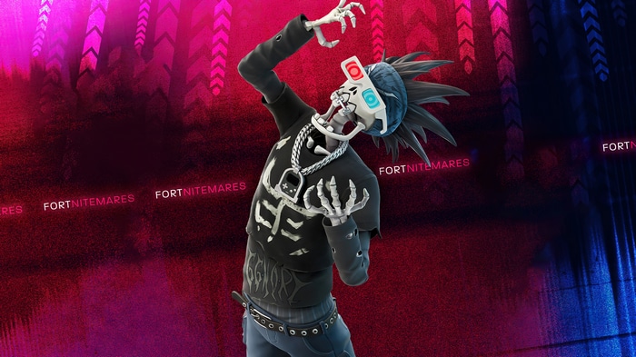 Fortnite Skeleton Character with 3D Glasses