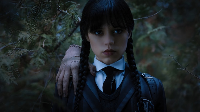 Wednesday Addams and Thing in the Woods 4K