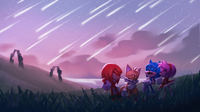 Sonic Frontiers 4K Meteor Shower