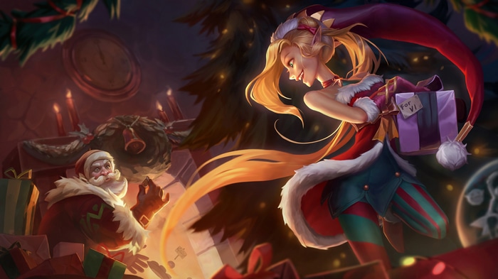 Jinx and Santa Claus with Christmas Gifts 4K