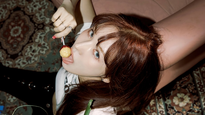 Wendy from Red Velvet with a lollipop