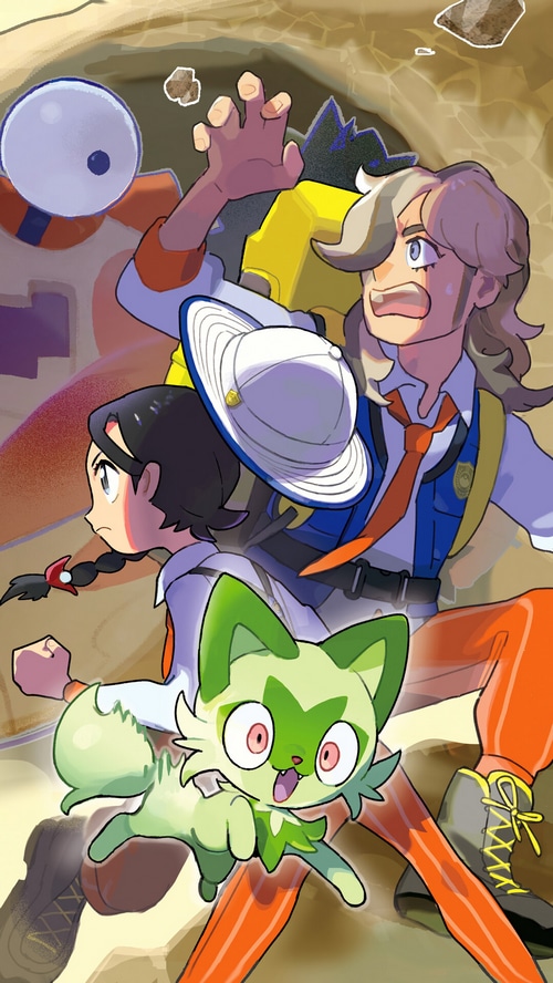 Pokemon Scarlet and Violet: Sprigatito, Juliana, and Aoi