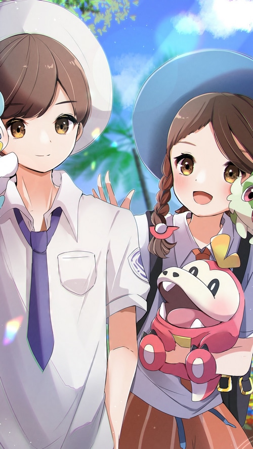 Pokemon Scarlet and Violet Characters with Fuecoco and Quaxly