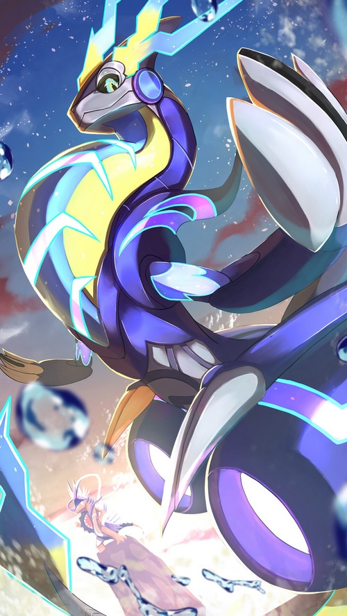 Miraidon and a trainer in Pokemon Scarlet and Violet