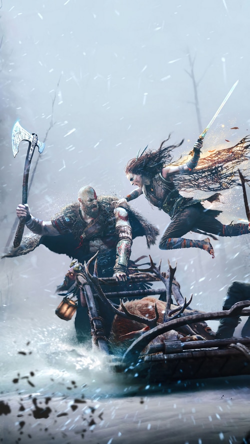 God of War Ragnarok: Kratos and Freya in Battle