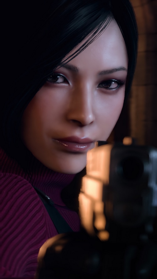 Ada Wong from Resident Evil 4 holding a gun