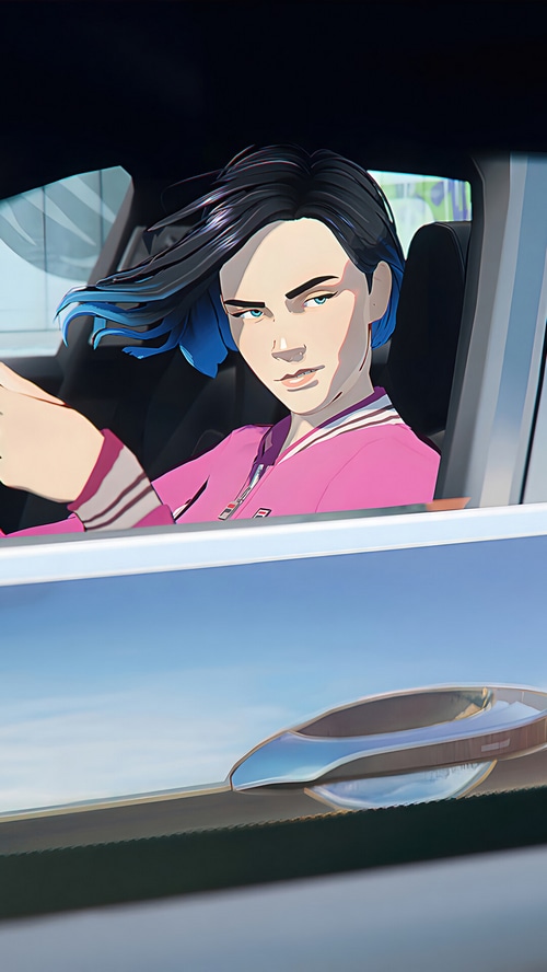 Need for Speed Unbound: Woman Driving Car