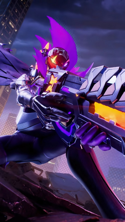 Jhin from League of Legends with a futuristic weapon