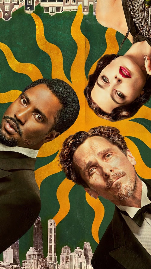 Amsterdam Movie Poster with Christian Bale, Margot Robbie, John David Washington