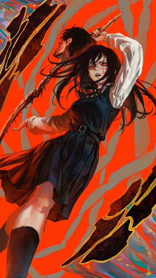 War Devil from Chainsaw Man holding a weapon