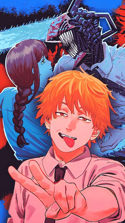Denji, Makima, and Chainsaw Man