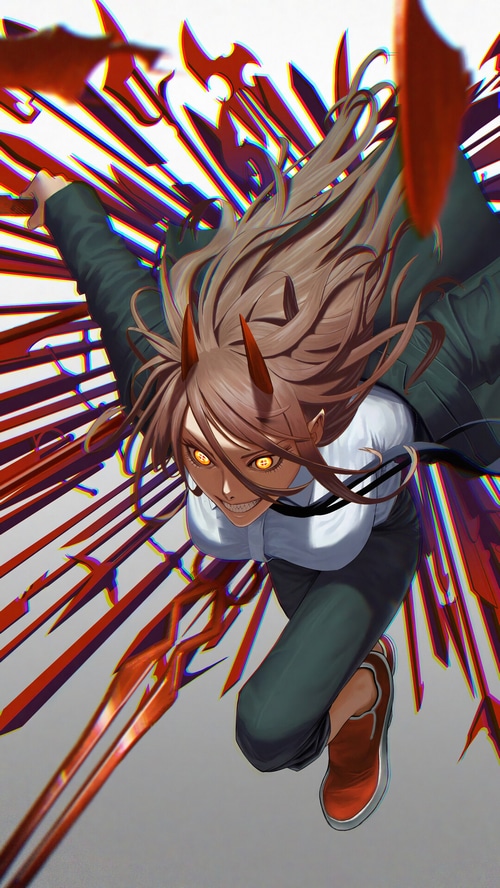 Power from Chainsaw Man with blood weapons