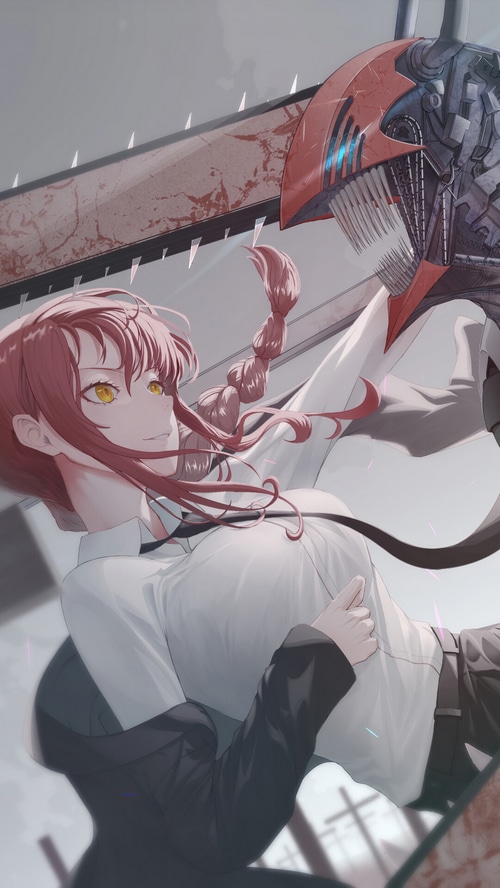 Makima and Denji in Chainsaw Man Hybrid Devil Form