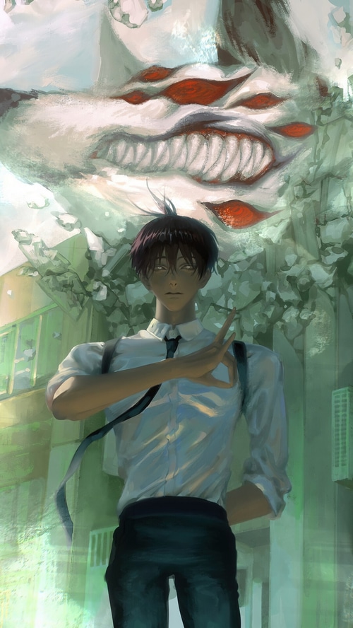 Aki Hayakawa and a demon from Chainsaw Man