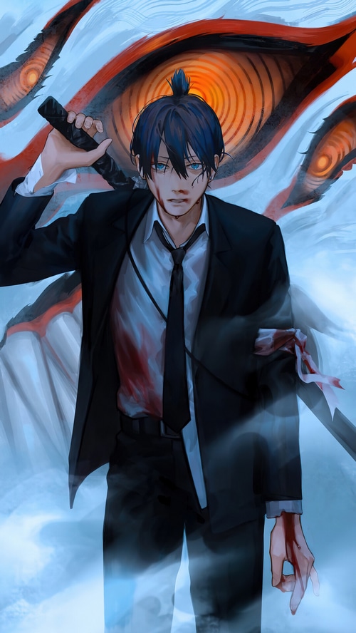Aki Hayakawa from Chainsaw Man with sword