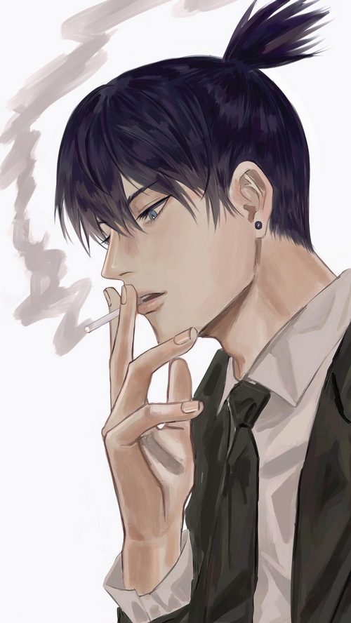 Aki Hayakawa from Chainsaw Man Smoking