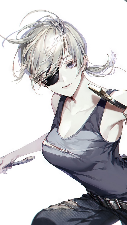 Quanxi from Chainsaw Man with an eyepatch