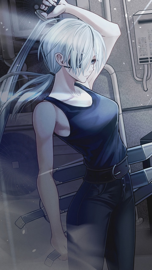 Quanxi from Chainsaw Man holding a sword