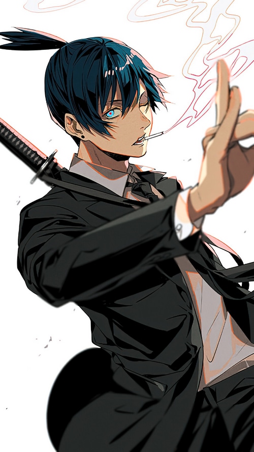 Aki Hayakawa from Chainsaw Man Smoking