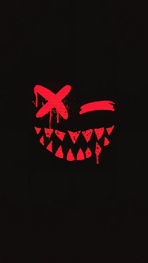 Red Grin Smile Digital Art