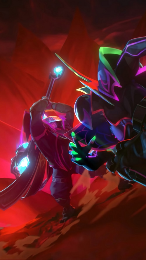 Empyrean Pyke and Jax in League of Legends