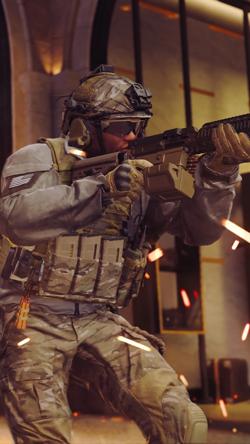 Call of Duty: Modern Warfare II Soldier Firing Rifle