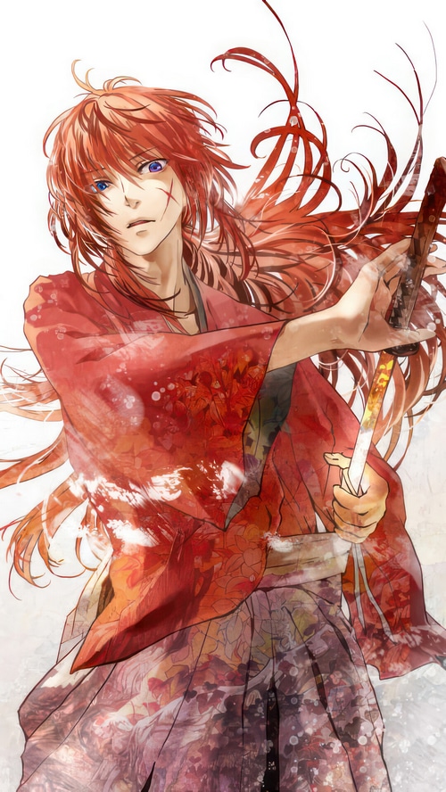 Kenshin Himura with a sword