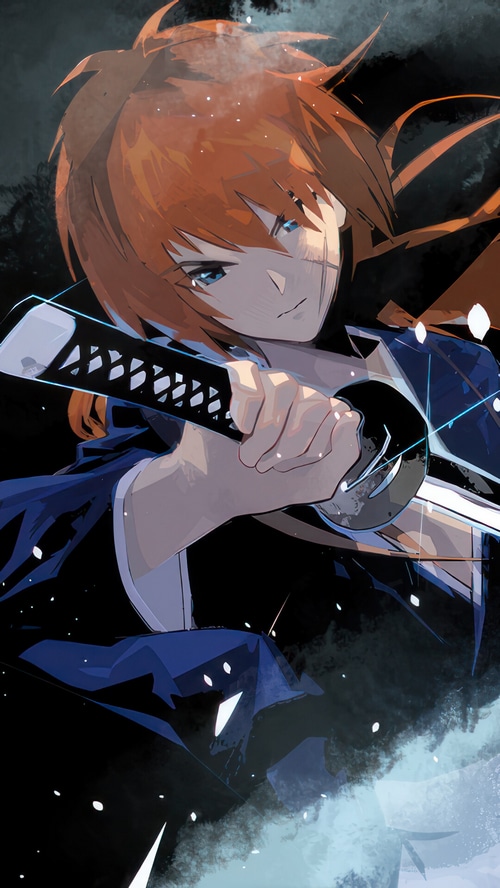 Kenshin Himura with a Katana