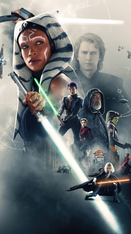 Star Wars Ahsoka Series Poster with Key Characters