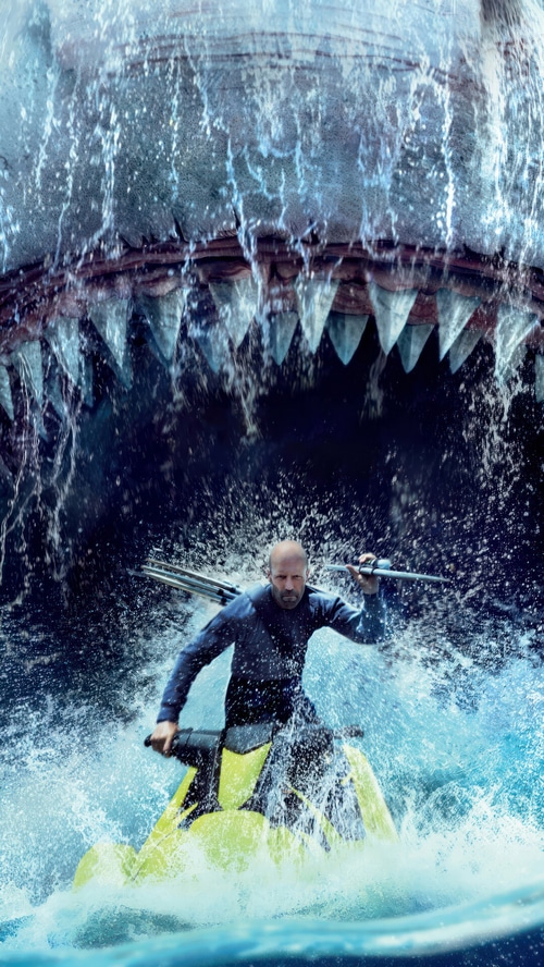 Meg 2: The Trench Movie Poster with Jason Statham
