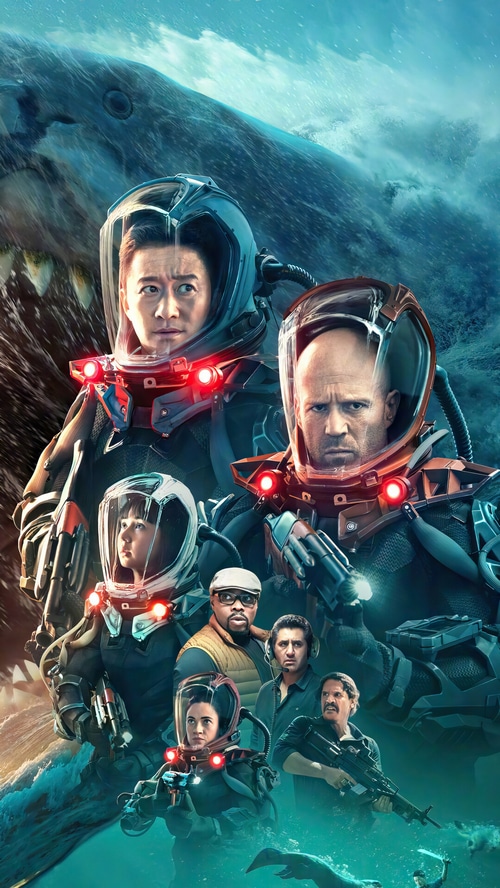 Meg 2: The Trench Movie Poster with Jason Statham
