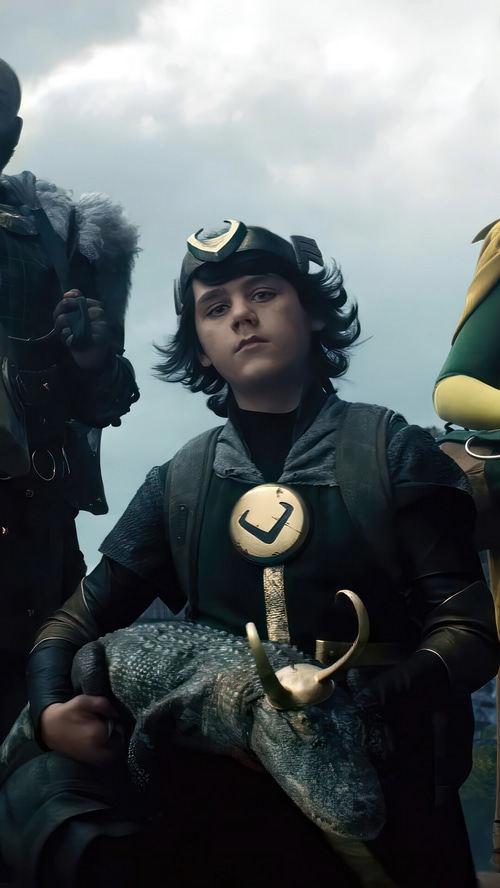 Kid Loki holding Crocodile Loki